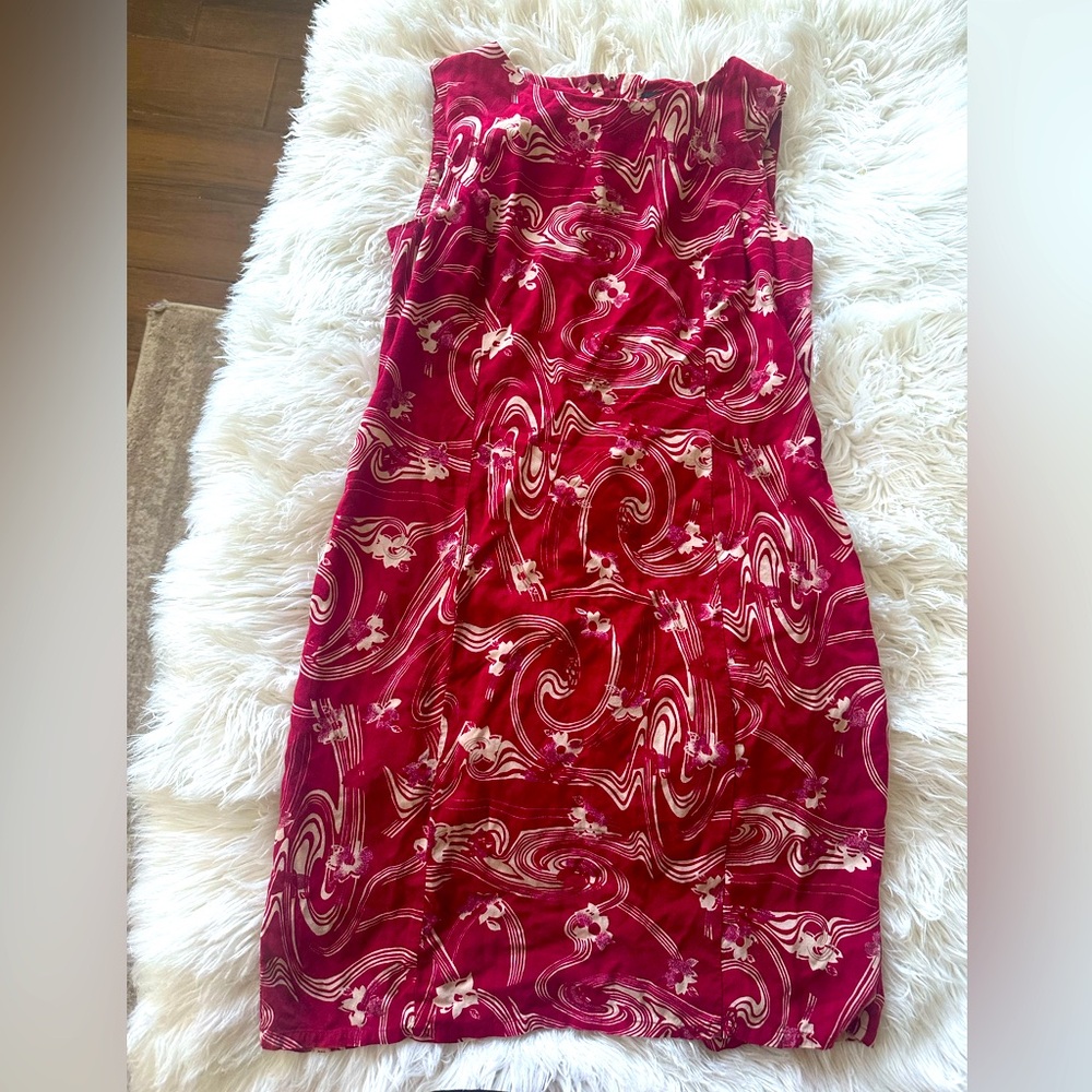 SAG HARBOR Vintage Pink and White Dress